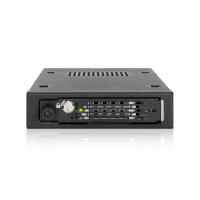 Icy Dock MB491SKL-B, 8,89 cm (3.5"), Carrier Panel, Schwarz, 2.5", SATA, Serial Attached SCSI (SAS), Metall
