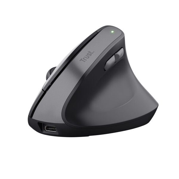 Trust TM-270, rechts, Vertikale Ausführung, Optisch, RF Wireless, 2400 DPI, Schwarz