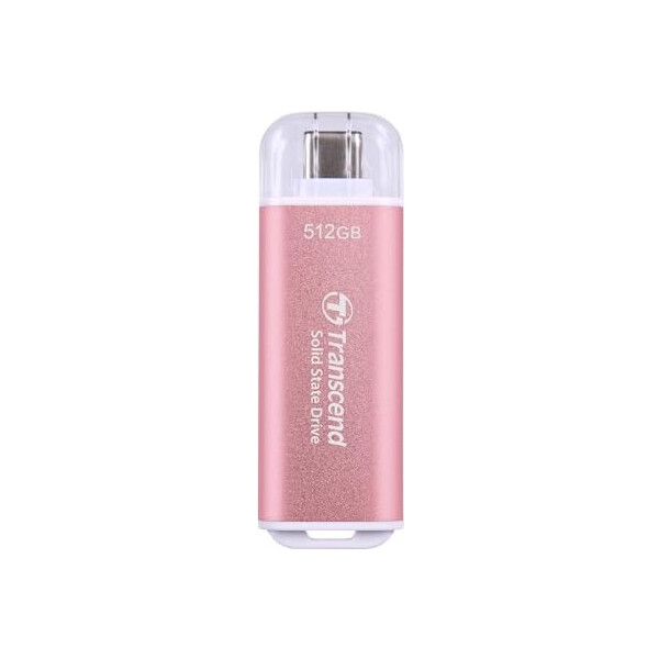 Transcend ESD300, 512 GB, USB Typ-C, 3.2 Gen 2 (3.1 Gen 2), 1050 MB/s, 10 Gbit/s, Pink