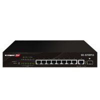 Edimax Switch GS-5210PLG, Managed, Gigabit Ethernet (10/100/1000), Gigabit Ethernet, Vollduplex, Power over Ethernet (PoE), Rack-Einbau