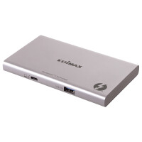 Edimax TD-405BP, Kabelgebunden, Thunderbolt 4, 60 W, 40 Gbit/s, 7680 x 4320 Pixel, Aluminium