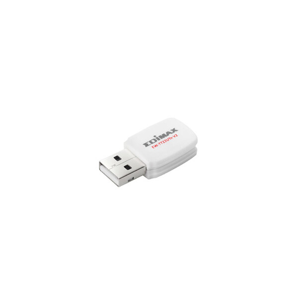 Edimax EW-7722UTn V2, Kabellos, USB, WLAN, Wi-Fi 4 (802.11n), 300 Mbit/s, Weiß