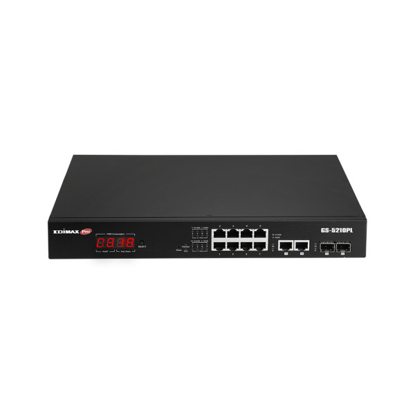 Edimax GS-5210PL, Managed, Gigabit Ethernet (10/100/1000), Gigabit Ethernet