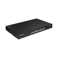 Edimax 24-Port Gigabit PoE+ Web Smart Switch mit 4-Port 10GbE SFP+-Uplinks für Überwachungszwecke, Managed, L2, Gigabit Ethernet (10/100/1000), Power over Ethernet (PoE), Rack-Einbau, 1U