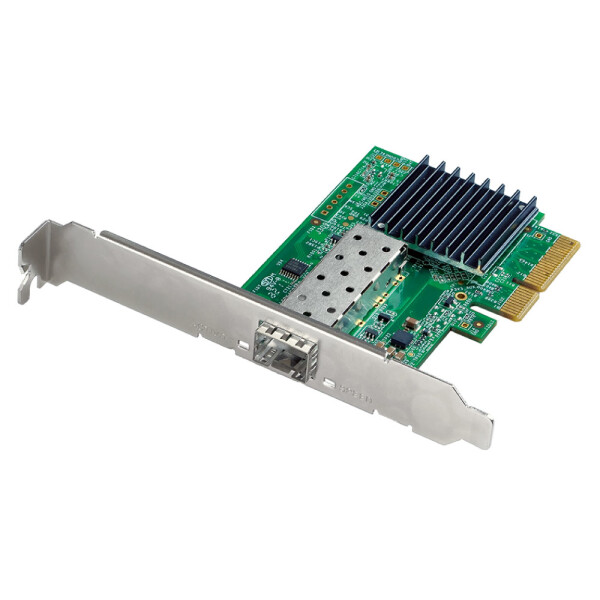 Edimax EN-9320SFP+ V2, Eingebaut, Kabelgebunden, PCI Express, Faser, 10000 Mbit/s, Grün, Grau