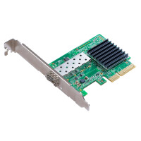 Edimax EN-9320SFP+ V2, Eingebaut, Kabelgebunden, PCI Express, Faser, 10000 Mbit/s, Grün, Grau