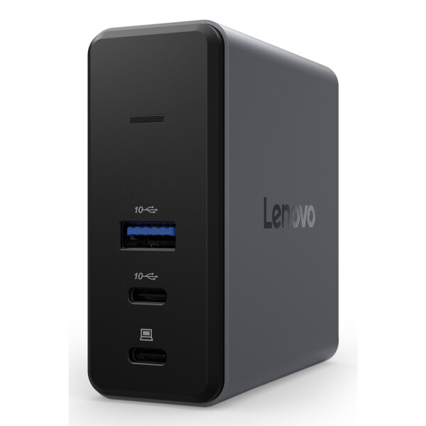Lenovo X9 Charging GaN Dock, Kabelgebunden, USB 3.2 Gen 2 (3.1 Gen 2) Type-C, 60 W, Grau, MicroSD (TransFlash), 3840 x 2160 Pixel