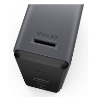 Lenovo X9 Charging GaN Dock, Kabelgebunden, USB 3.2 Gen 2 (3.1 Gen 2) Type-C, 60 W, Grau, MicroSD (TransFlash), 3840 x 2160 Pixel