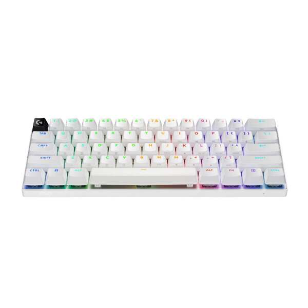 Logitech G PRO X 60, Verkabelt & Kabellos, USB + RF Wireless + Bluetooth, Mechanischer Switch, QWERTZ, RGB-LED, Weiß