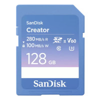 SanDisk Creator, 128 GB, SDXC, Klasse 10, UHS-II, 280 MB/s, 100 MB/s