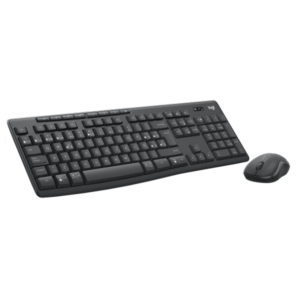 Logitech 920-012071, Kabellos, RF Wireless + Bluetooth, Membran Key Switch, QWERTY, Graphit, Maus enthalten