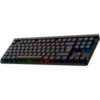 Logitech G G515 LIGHTSPEED TKL, Verkabelt & Kabellos, USB + RF Wireless + Bluetooth, Mechanischer Switch, QWERTY, RGB-LED, Schwarz