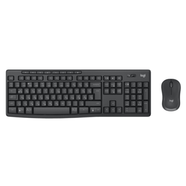 Logitech MK370 Combo for Business, Kabellos, RF Wireless + Bluetooth, Mecha-Membran-Schlüsselschalter, QWERTY, Graphit, Maus enthalten