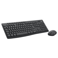 Logitech MK370 Combo for Business, Kabellos, RF Wireless + Bluetooth, Mecha-Membran-Schlüsselschalter, QWERTY, Graphit, Maus enthalten