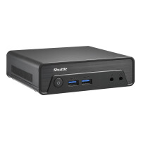 Shuttle Nano PC NE10N, Intel N 100, 1x HDMI, 1x DP, 6x USB, 1x LAN, VESA, lüfterlos, 24/7 Dauerbetrieb, 0,6L Größe PC, Mini-PC Barebone, Intel SoC, DDR4-SDRAM, PCI Express, SATA, 65 W