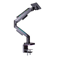 Thermaltake GEA-MSR-SMSBLK-01, 20 kg, 43,2 cm (17"), 124,5 cm (49"), 100 x 100 mm, Höhenverstellung, Schwarz, Grau