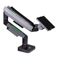 Thermaltake GEA-MSR-SMSBLK-01, 20 kg, 43,2 cm (17"), 124,5 cm (49"), 100 x 100 mm, Höhenverstellung, Schwarz, Grau