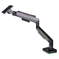 Thermaltake GEA-MSR-SMSBLK-01, 20 kg, 43,2 cm (17"), 124,5 cm (49"), 100 x 100 mm, Höhenverstellung, Schwarz, Grau