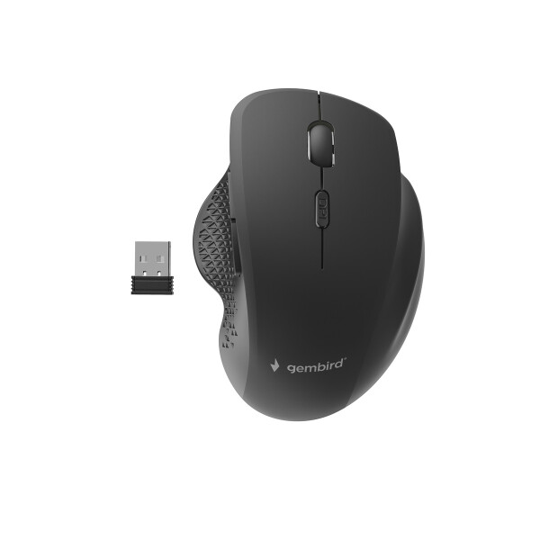 Gembird MUSW-6B-02, rechts, Optisch, RF Wireless, 1600 DPI, Schwarz
