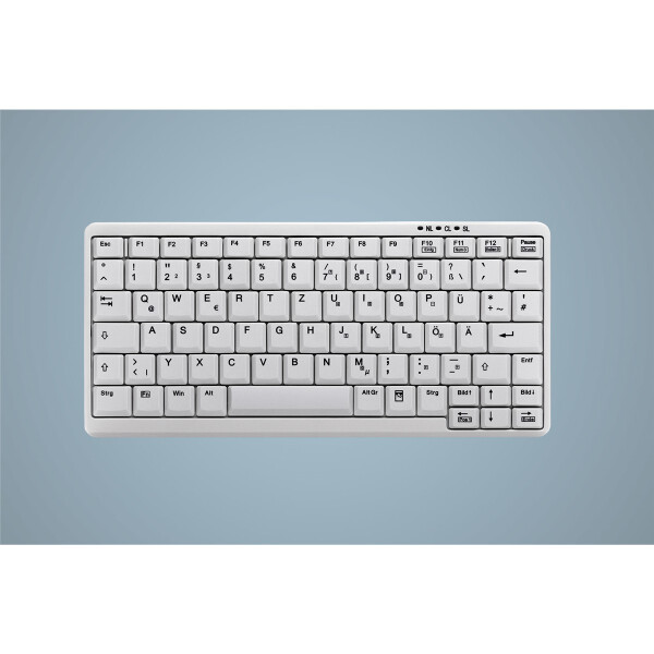 Active Key AK-4100-U-W/GE, Mini, Kabelgebunden, USB, Mechanischer Switch, QWERTZ, Weiß