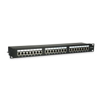 Equip 24-Port Cat.5e Geschirmtes Patch Panel, Schwarz, RJ-45, Cat5e, Schwarz, Rackeinbau, 1U, RoHS