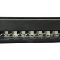 Equip 24-Ports Cat.6 Geschirmtes Patch Panel, schwarz, Gigabit Ethernet, RJ-45, Cat6, Schwarz, Rackeinbau, 1U