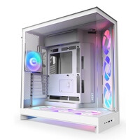 NZXT H9 Flow RGB+ weiß matt Temperd Glass x 2 -...