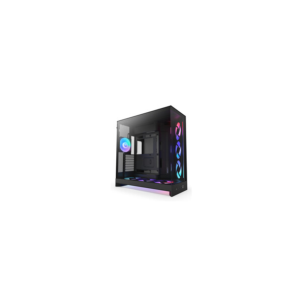 NZXT H9 Flow RGB+ schwarz matt Temperd Glass x 2 - Midi/Minitower - ATX