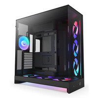NZXT H9 Flow RGB+ schwarz matt Temperd Glass x 2 -...