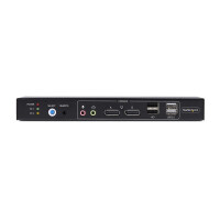 StarTech.com 2-Port Dual-Monitor KVM Switch mit Dual-View Videomatrix, DisplayPort 4K 60Hz, 4x USB Hub, DP 1.2 KVM Matrix Switch, Hotkey-Umschaltung, TAA-konform, 3840 x 2160 Pixel, 4K Ultra HD, 36 W, Schwarz