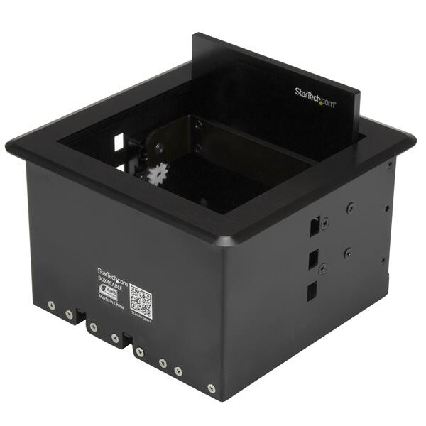 StarTech.com Kabelmanagement Box für Konverenztische - Konferenzraum AV - Konferenztisch Konnektivitätsbox, Kabelgehäuse, Tisch/Bank, Aluminium, Stahl, Schwarz