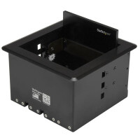 StarTech.com Kabelmanagement Box für Konverenztische - Konferenzraum AV - Konferenztisch Konnektivitätsbox, Kabelgehäuse, Tisch/Bank, Aluminium, Stahl, Schwarz