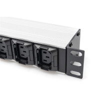 DIGITUS Steckdosenleiste mit Aluminiumprofil, 10-fach, 2...