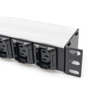 DIGITUS Steckdosenleiste mit Aluminiumprofil, 10-fach, 2...