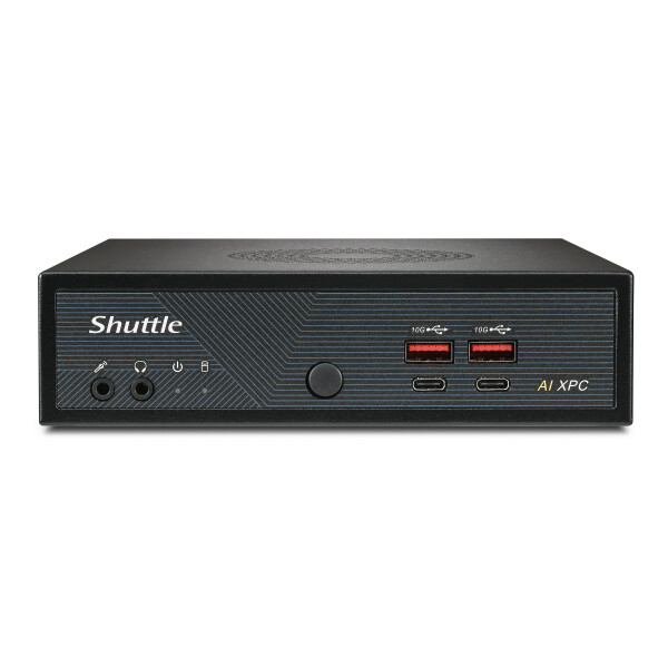 Shuttle Slim AI PC DN11H7 Intel Core Ultra 7 155H, Intel Arc graphics, 2xHDMI, 2x DP, 4x 2.5Gbit LAN, VESA, 24/7 Dauerbetrieb, 1,35 l großer PC, Mini-PC Barebone, Intel SoC, DDR5-SDRAM, PCI Express, 120 W
