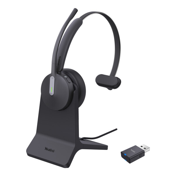 Yealink WH64 Hybird Mono mit Ladestation Teams Headset, Kabellos, 20 - 20000 Hz, Büro/Callcenter, 92 g, Kopfhörer, Schwarz