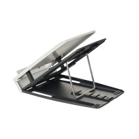 Bakker Ergo-Q 330 Circular, Laptop-Ständer, Schwarz, Grau, Acrylnitril-Butadien-Styrol (ABS), Kunststoff, Stahl, 33,8 cm (13.3"), 43,2 cm (17"), 6 kg