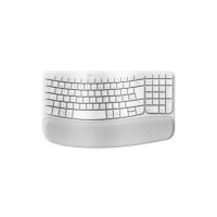 Logitech 920-012299, Volle Größe (100%), Kabellos, RF Wireless + Bluetooth, Membran Key Switch, QWERTY, Weiß