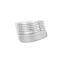 Logitech 920-012299, Volle Größe (100%), Kabellos, RF Wireless + Bluetooth, Membran Key Switch, QWERTY, Weiß