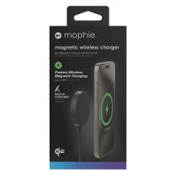 mophie Qi2 Magnetic Charger, Drinnen, USB, Kabelloses Aufladen, 1 m, Schwarz