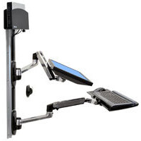 Ergotron LX Series LX Wall Mount System, 9,1 kg, 68,6 cm (27"), 75 x 75 mm, 100 x 100 mm, Höhenverstellung, Schwarz, Silber