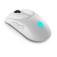 Dell Alienware AW720M, Beidhändig, Optisch, RF Wireless + Bluetooth, 26000 DPI, Weiß