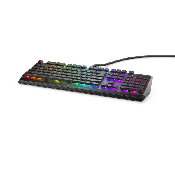 Dell Alienware AW510K, Volle Größe (100%), Kabelgebunden, USB, Mechanischer Switch, RGB-LED, Schwarz, Grau