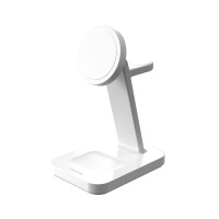 mophie Snap+ 3-in-1 Wireless Charge Stand, Drinnen, USB, Kabelloses Aufladen, Weiß
