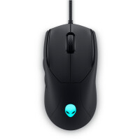 Dell Alienware AW320M, Beidhändig, Optisch, USB Typ-A, 3200 DPI, Schwarz