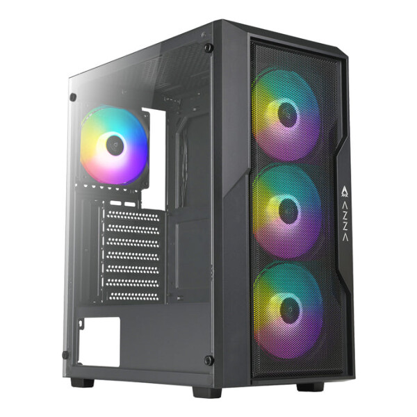 AZZA Fighter, Midi Tower, PC, Schwarz, ATX, ITX, micro ATX, 15,5 cm, 32 cm