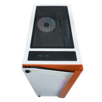 AZZA APOLLO 430, Midi Tower, PC, Weiß, ATX, micro ATX, Gehärtetes Glas, Gaming