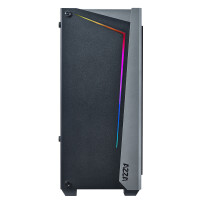 AZZA APOLLO 430, Midi Tower, PC, Schwarz, Transparent, ATX, micro ATX, Gehärtetes Glas, Gaming