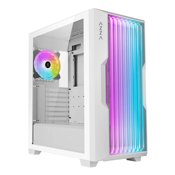 AZZA Guardian Glass, Midi Tower, PC, Weiß, ATX, EATX, ITX, micro ATX, 17 cm, 40 cm