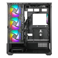 AZZA Tiara, Midi Tower, PC, Schwarz, ATX, ITX, micro ATX, Stahl, Gehärtetes Glas, 17 cm
